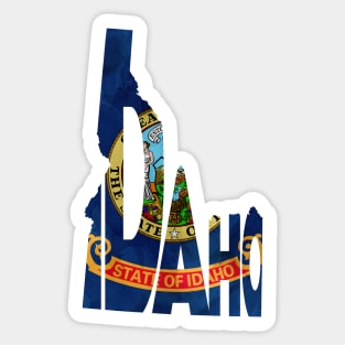 Idaho Typo Map Sticker